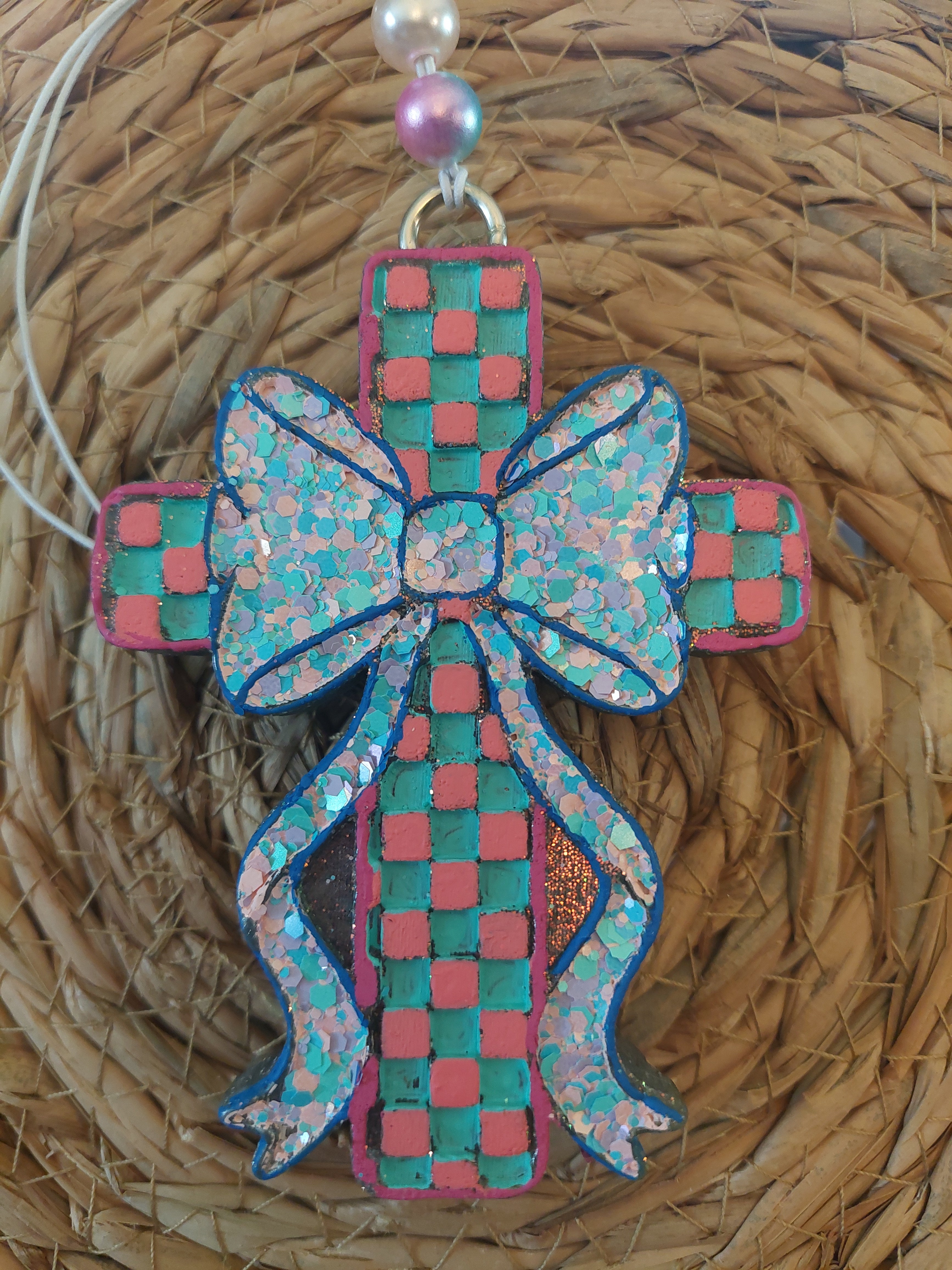 Blue bow cross (86)